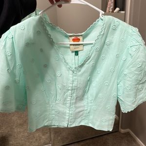 NWT Farm Rio Anthro Harmonia Puffed Slv Crop tops